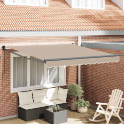 Markiza zwijana Beżowy 350 x 250 cm Poliester i aluminium