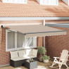 Markiza zwijana Beżowy 350 x 250 cm Poliester i aluminium