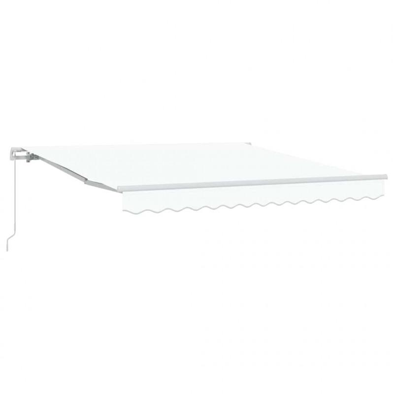 Markiza zwijana Biały 350 x 250 cm Poliester i aluminium