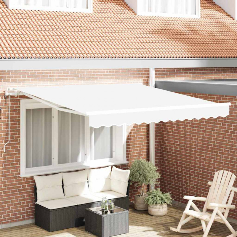 Elektryczna Rozkładana Markiza Biały 350 x 250 cm