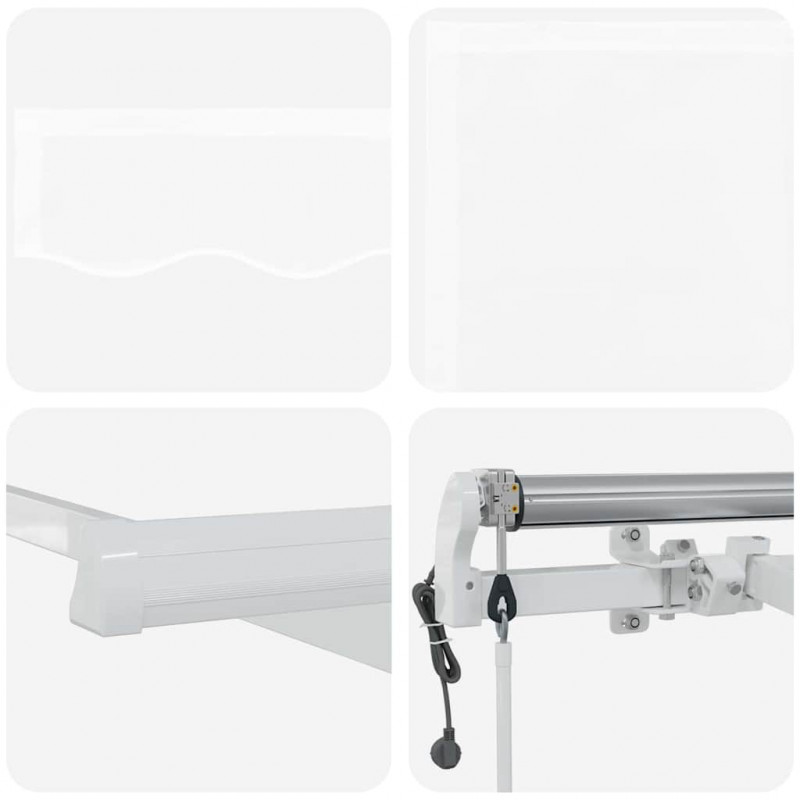 Elektryczna Rozkładana Markiza Biały 350 x 250 cm