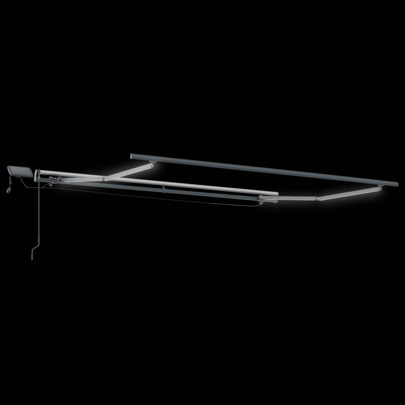 Markiza zwijana Ze LED Lights Biały 350 x 250 cm tkanina