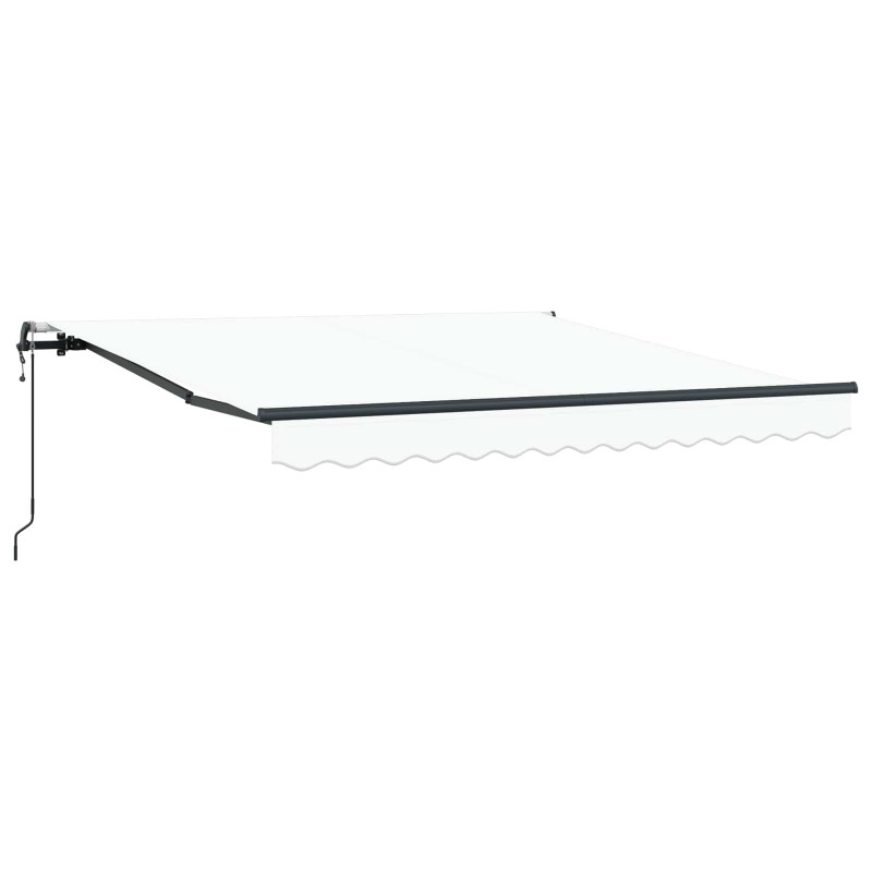 Markiza zwijana Biały 350 x 250 cm Tkanina i aluminium