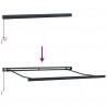 Markiza zwijana Biały 350 x 250 cm Tkanina i Metal