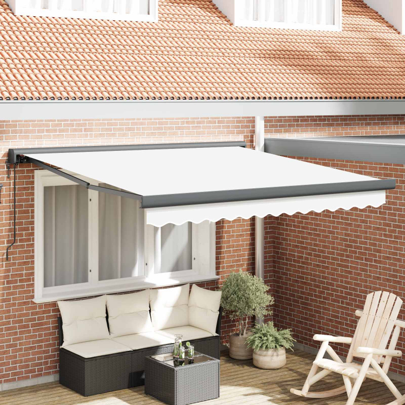 Markiza Biały 350 x 250 x 165 cm Poliester i aluminium