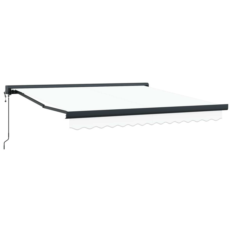 Markiza Biały 350 x 250 x 165 cm Poliester i aluminium