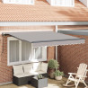 Markiza zwijana Jasnoszary 350 x 250 cm Poliester i Stal