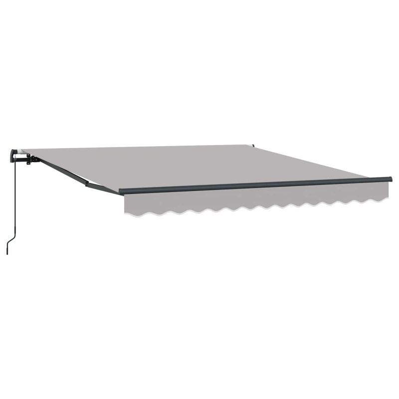 Markiza zwijana Jasnoszary 350 x 250 cm Poliester i Stal