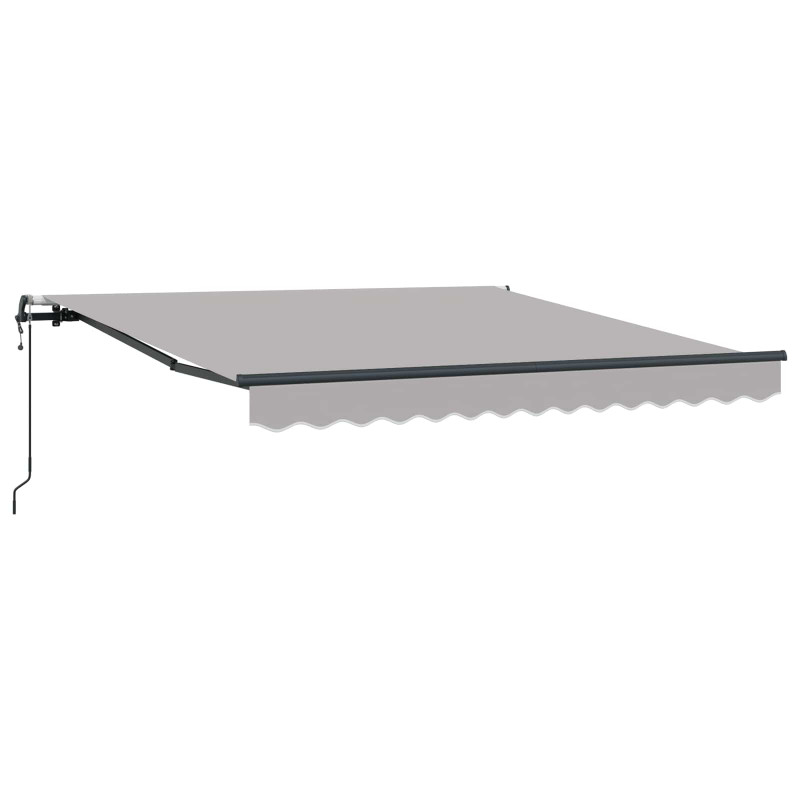 Markiza zwijana Jasnoszary 350 x 250 cm Tkanina i aluminium