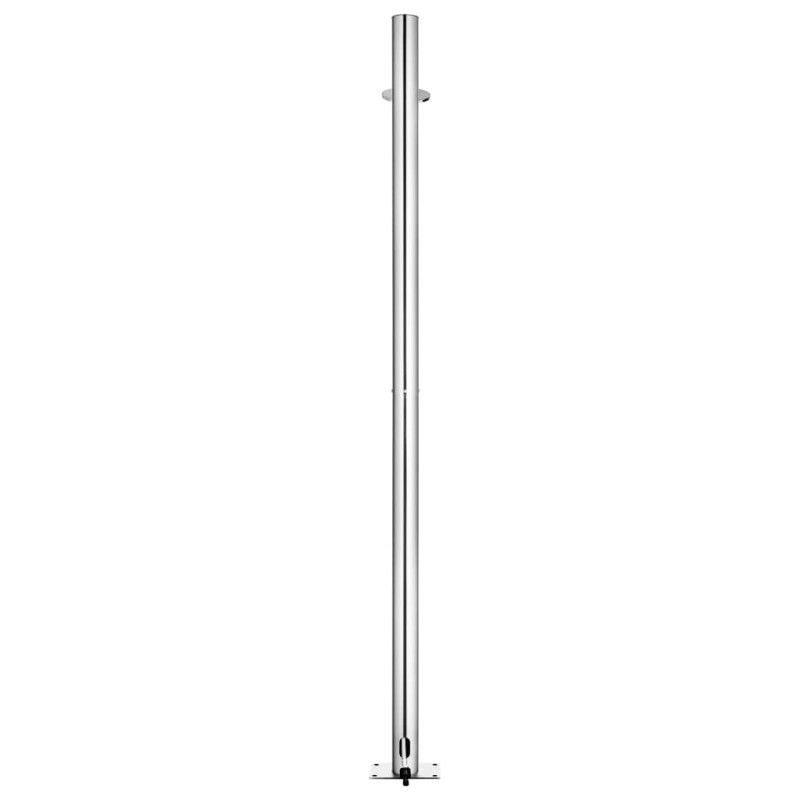 Prysznic ogrodowy z szarą podstawą, 220 cm, stal nierdzewna