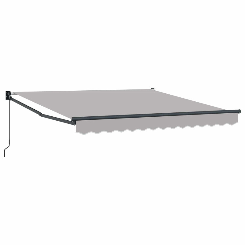Markiza zwijana Jasnoszary 350 x 250 cm Poliester i aluminium