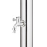 Prysznic ogrodowy z szarą podstawą, 220 cm, stal nierdzewna