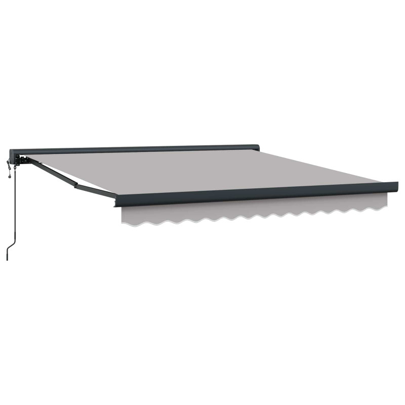 Markiza Jasnoszary 350 x 250 x 165 cm Poliester i aluminium