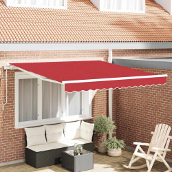 Elektryczna Rozkładana Markiza Czerwony 350 x 250 cm