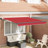 Markiza zwijana Czerwony 350 x 250 cm Poliester i aluminium