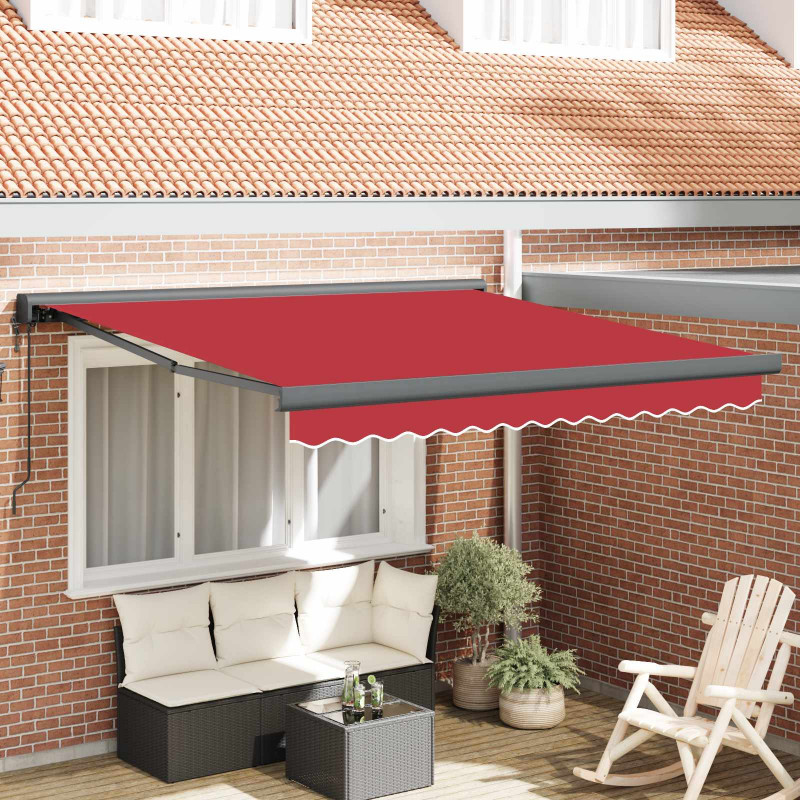 Markiza Czerwony 350 x 250 x 165 cm Poliester i aluminium