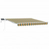 Markiza zwijana Zielony i żółty 350 x 250 cm Tkanina i Stal