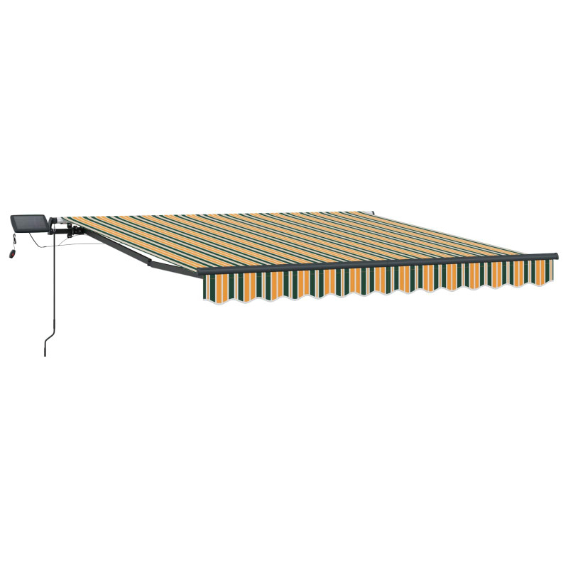 Markiza zwijana Zielony i żółty 350 x 250 cm tkanina