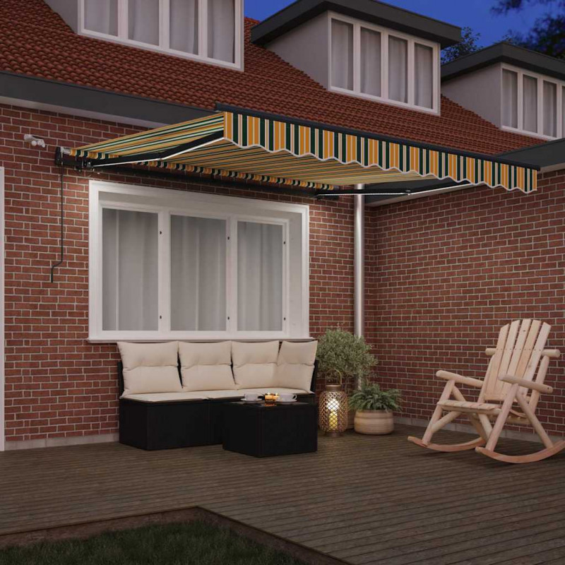 Tkanina Zadaszenia z Zielony i żółty 350 x 250 cm Poliester