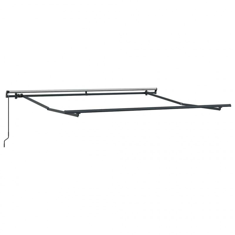 Markiza zwijana Zielony i Biały 350 x 250 cm Poliester i Stal