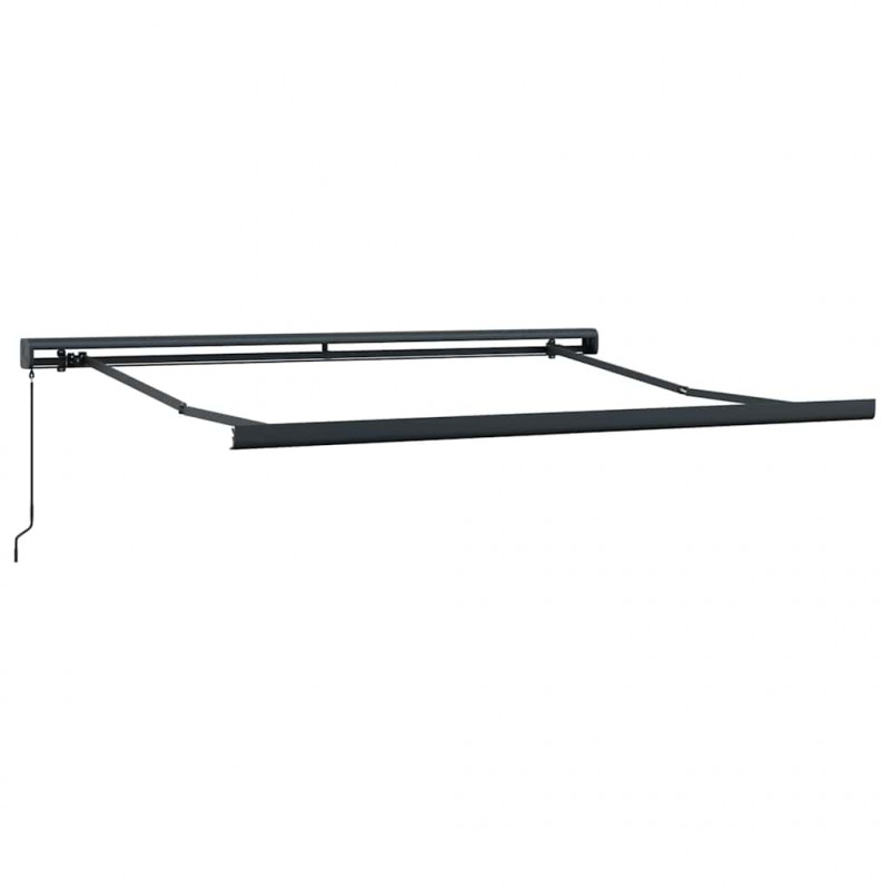 Markiza zwijana Zielony i Biały 350 x 250 cm Tkanina i Metal