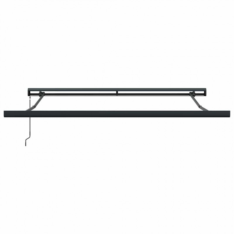 Markiza zwijana Zielony i Biały 350 x 250 cm Tkanina i Metal