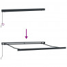 Markiza zwijana Zielony i Biały 350 x 250 cm Tkanina i Metal