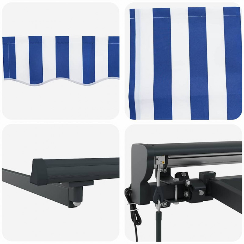 Rama markizy Niebieski i biały 400 × 300 cm