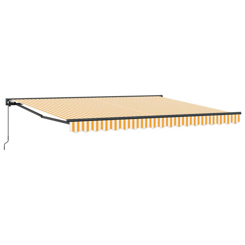 Rama markizy Żółty i Biały 400 × 300 cm Poliester z powłoką PU