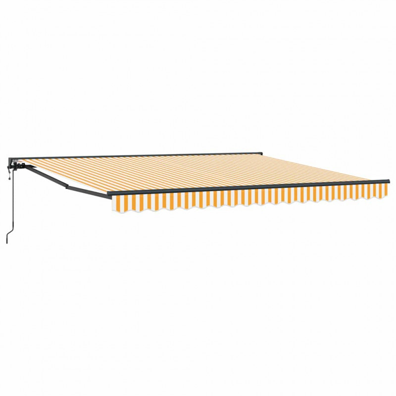 Rama markizy Żółty i Biały 400 × 300 cm Poliester z powłoką PU