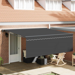 Markiza zwijana Antracyt 400 × 300 cm Poliester i aluminium