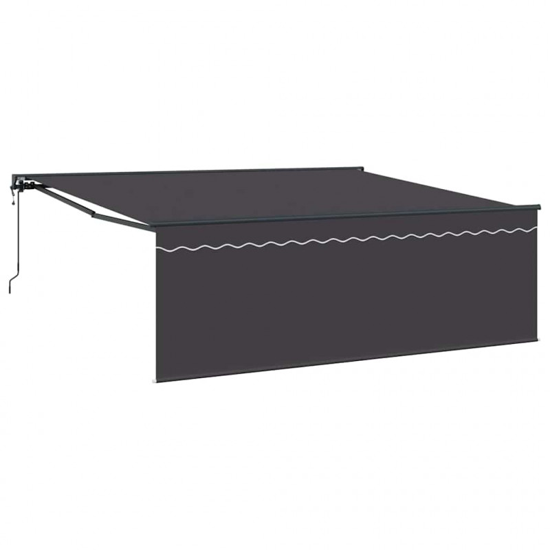 Markiza zwijana Antracyt 400 × 300 cm Poliester i aluminium