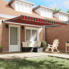 Elektryczna Rozkładana Markiza pomarańczowy i brązowy