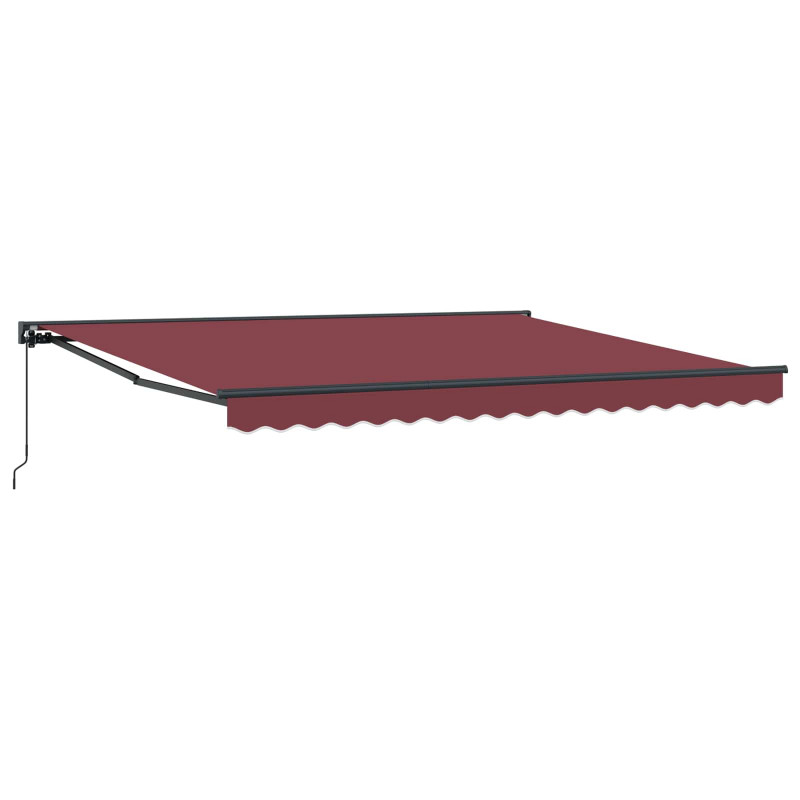 Rama markizy bordowy 400 × 300 cm Poliester z powłoką PU