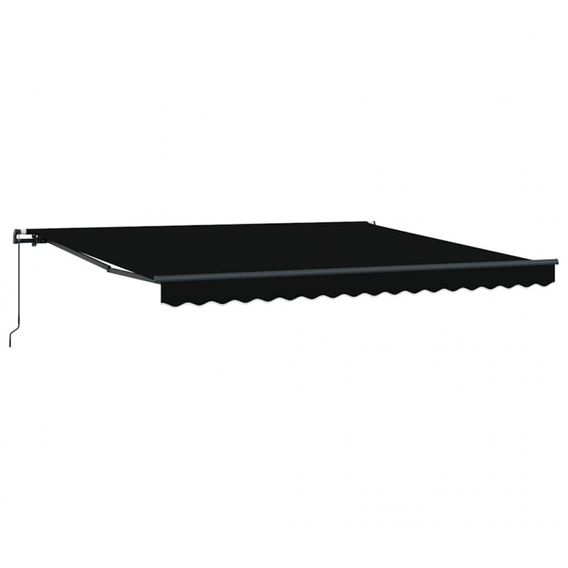 Markiza zwijana Czarny 400 × 300 cm Poliester i Stal