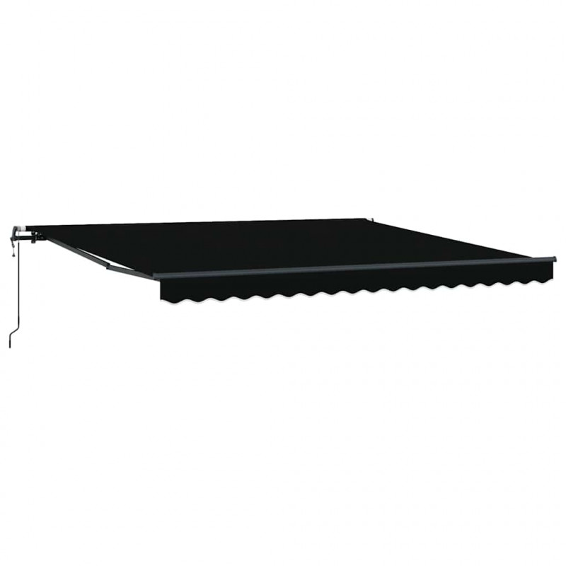 Markiza zwijana Czarny 400 × 300 cm Tkanina i aluminium
