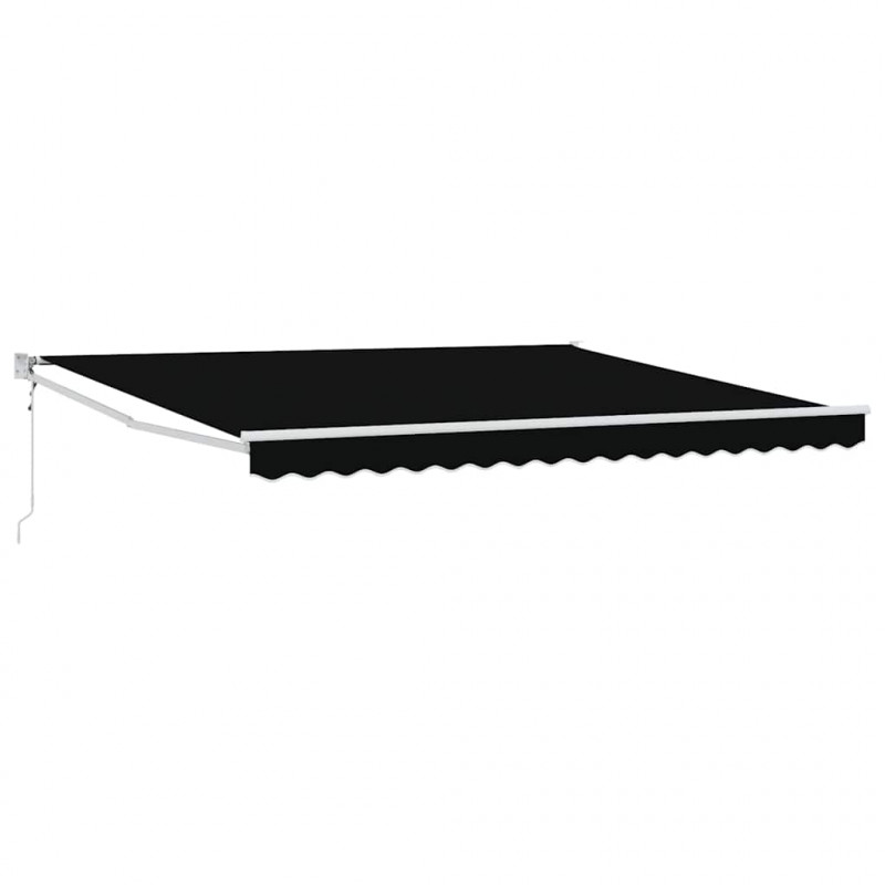 Markiza zwijana Czarny 400 × 300 cm Poliester i aluminium