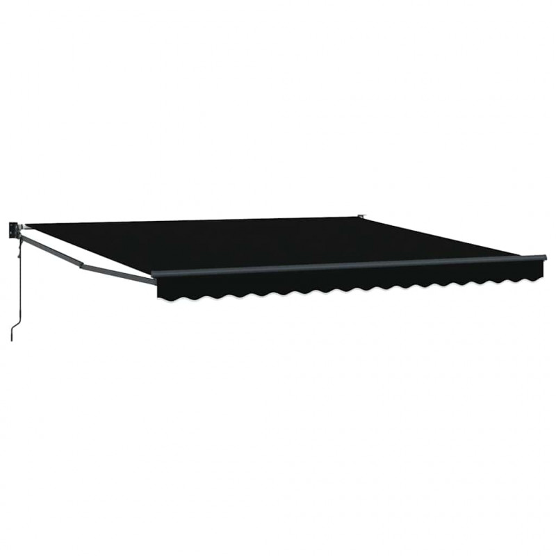 Markiza zwijana Czarny 400 × 300 cm Poliester i aluminium