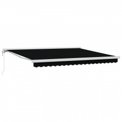 Markiza zwijana Czarny 400 × 300 cm Tkanina i Metal