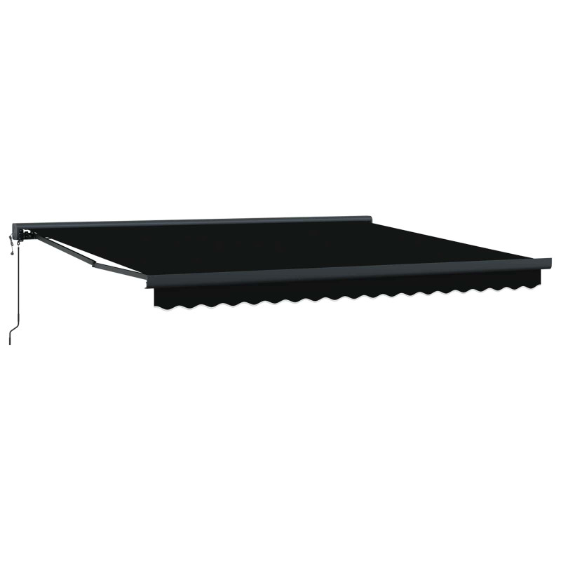 Markiza Czarny 400 × 300 cm Poliester i aluminium