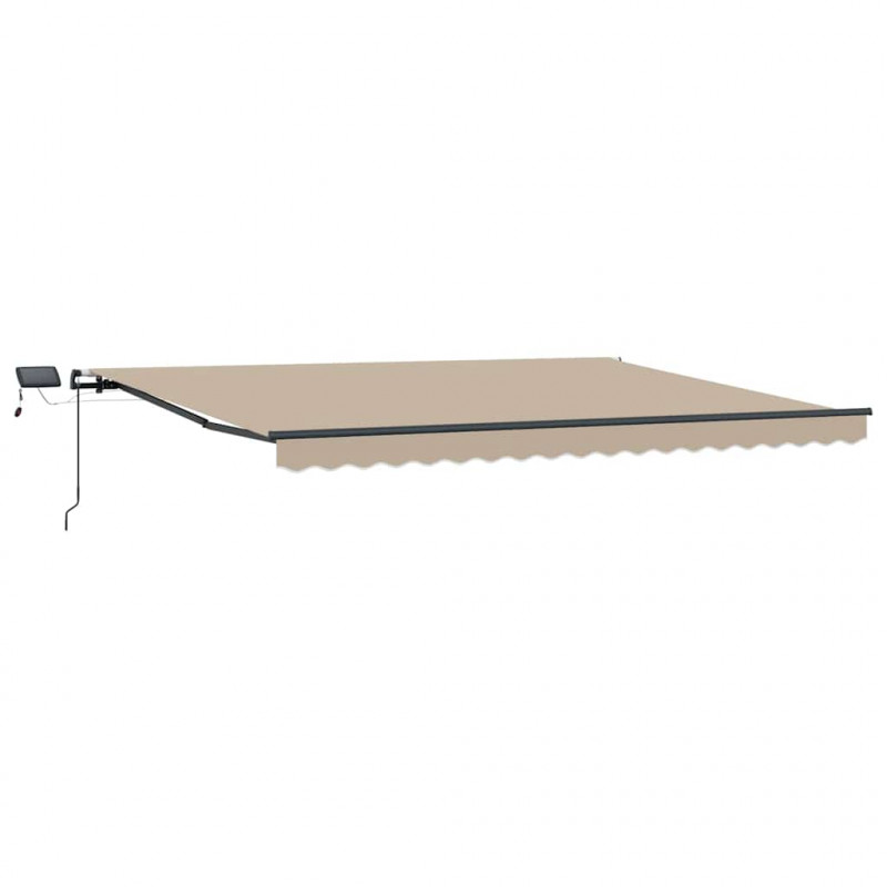 Markiza zwijana Ze LED Lights Beżowy 400 ×300 cm tkanina
