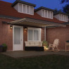 Markiza zwijana Ze LED Lights Beżowy 400 ×300 cm tkanina