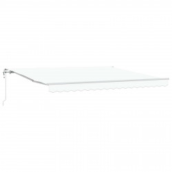 Elektryczna Rozkładana Markiza Biały 400 × 300 cm