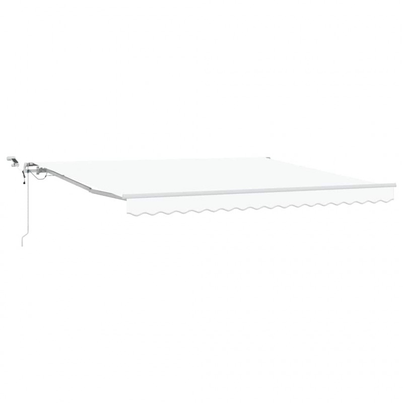 Markiza zwijana Biały 400 × 300 cm Poliester i Metal