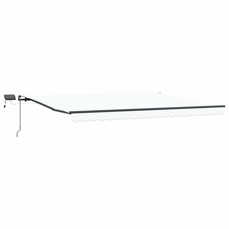 Markiza zwijana Ze LED Lights Biały 400 ×300 cm tkanina