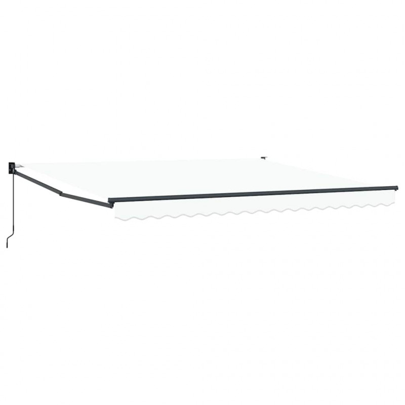 Markiza zwijana Biały 400 × 300 cm Poliester i aluminium