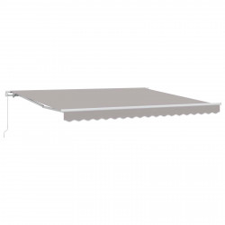 Markiza zwijana Jasnoszary 400 × 300 cm Poliester i aluminium