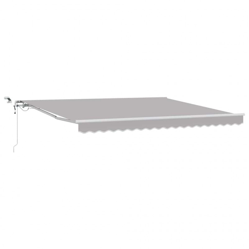 Markiza zwijana Jasnoszary 400 × 300 cm Poliester i Metal