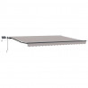 Markiza zwijana Ze LED Lights Jasnoszary 400 ×300 cm tkanina