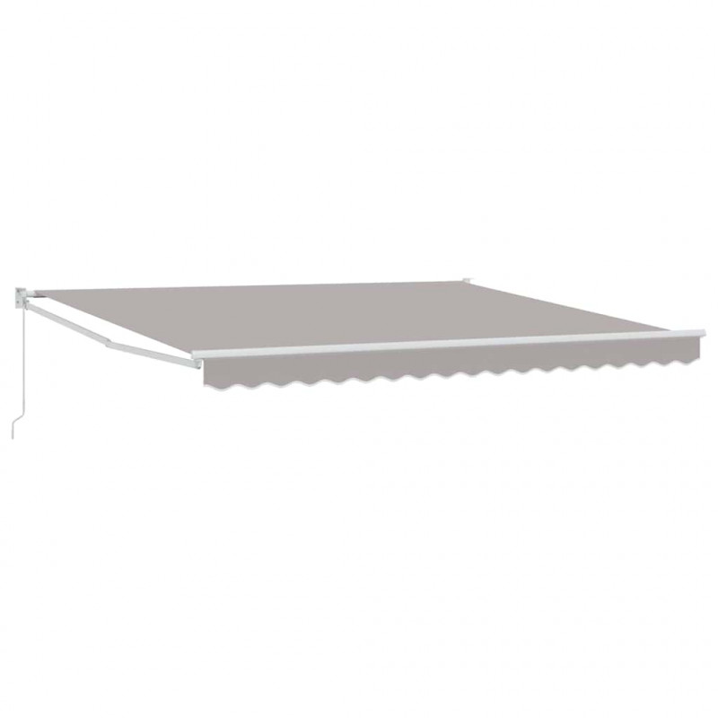 Markiza zwijana Jasnoszary 400 × 300 cm Poliester i aluminium